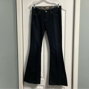 PAIGE Canyon Flare Jeans dark wash mid rise denim women’s size 29 streetwear
